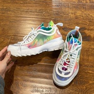 Fila tie dye sneakers in great condition, size 6